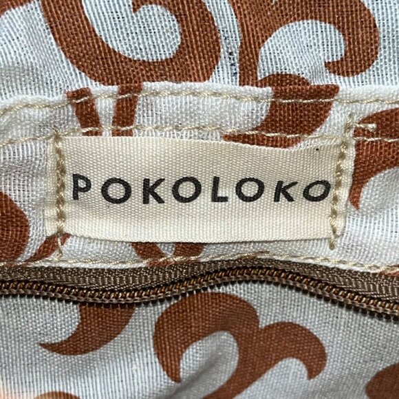 Pokoloko Women’s Multicolor Fabric & Leather Boho Pattern Handmade Tote Bag Sz M - Picture 9 of 10